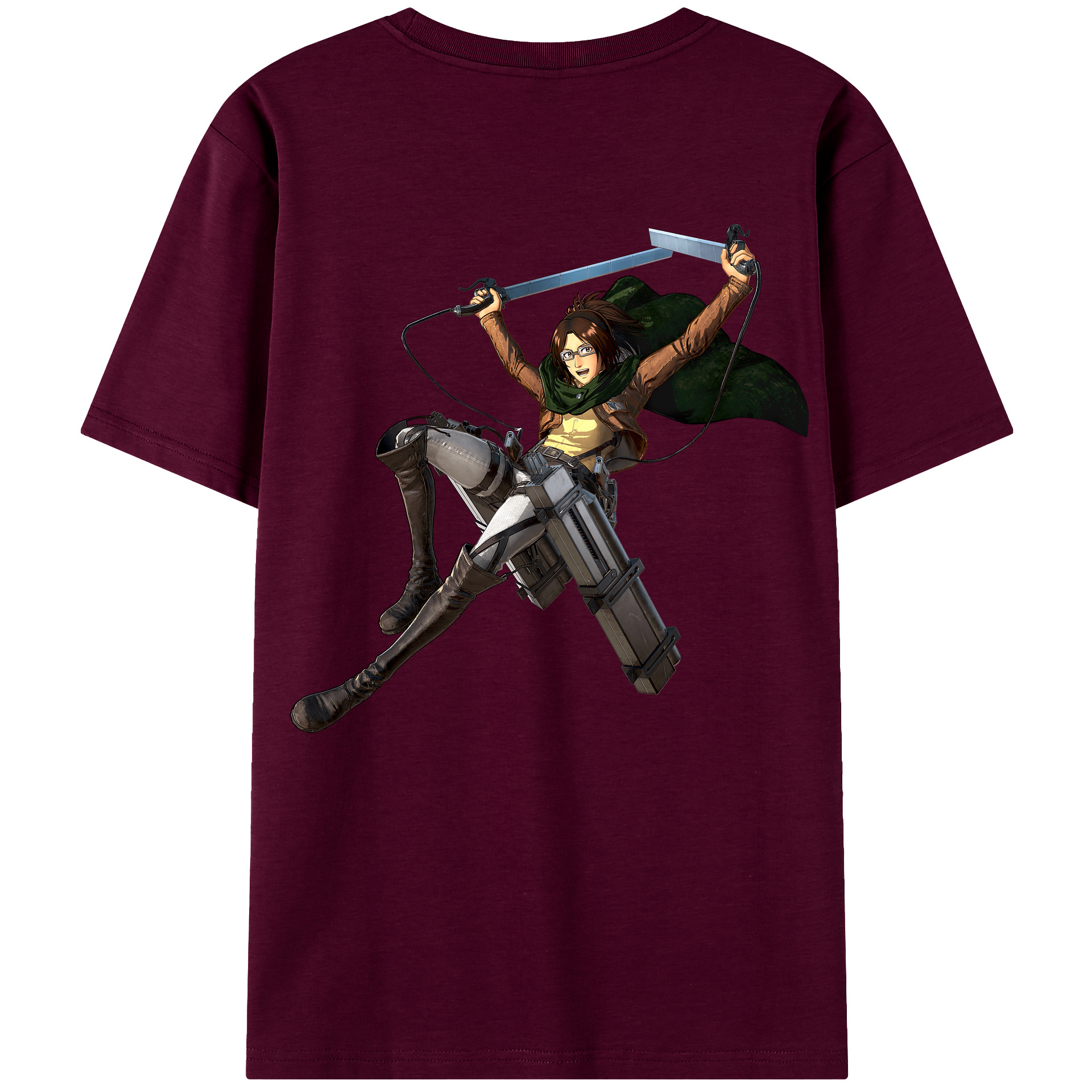 （画像用） 進撃の巨人 ハンジ·ゾエ Attack on Titan Hanji Zoe レディース半袖Tシャツ(バックプリント)